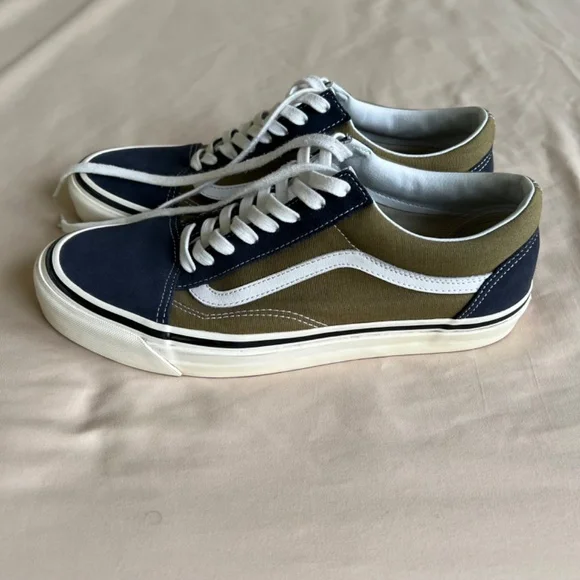 Vans Style 36 army green navy blue / size 11.0 (similar to Old Skool) - Picture 2 of 6